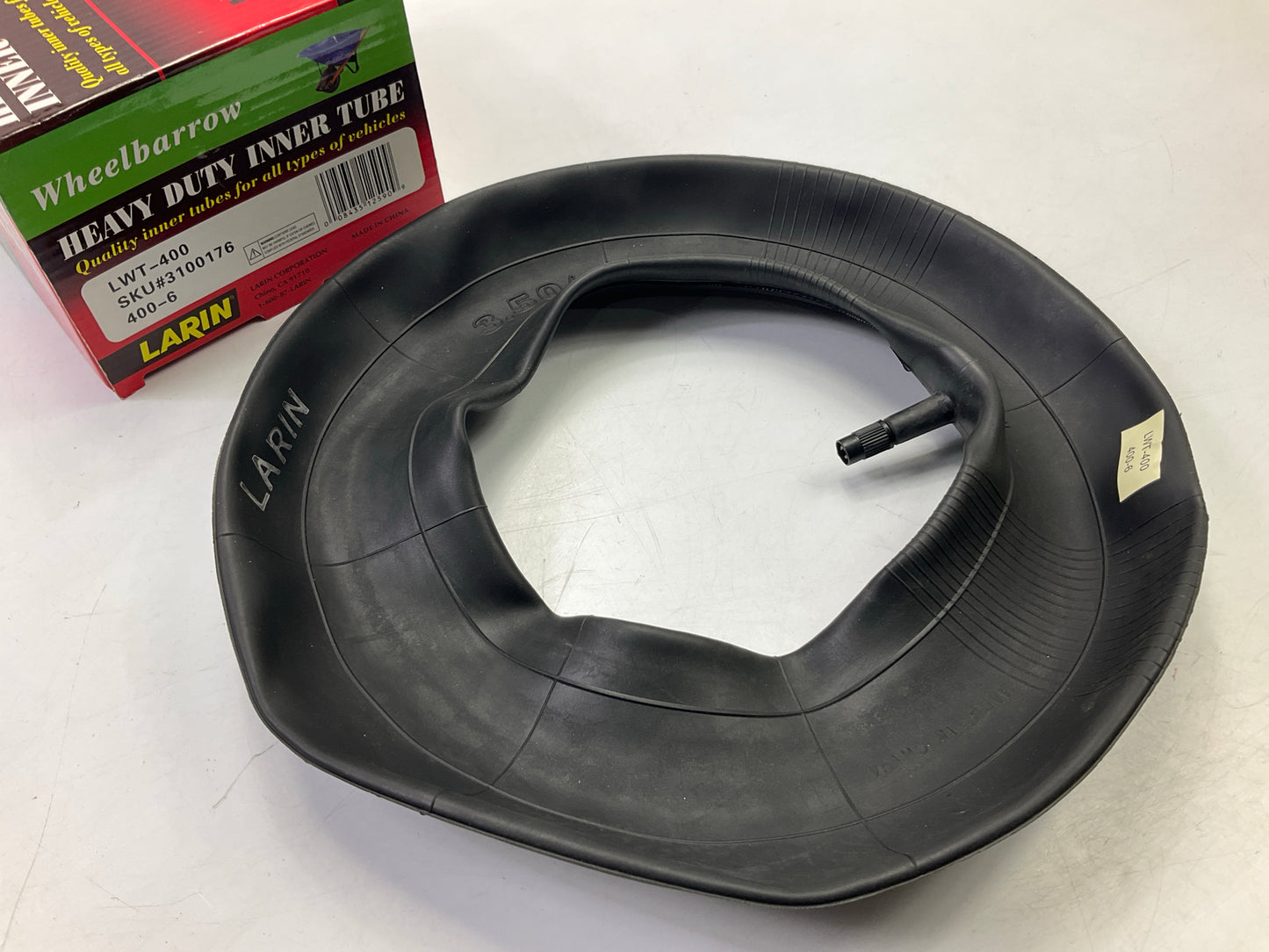 Larin LWT-400 Heavy-Duty Inner Tube 400-6 Wheelbarrow With TR-13 Valve Stem
