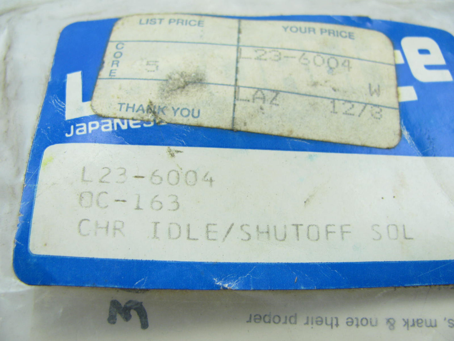 Lazorlite L23-6004 Carburetor Idle Stop Solenoid