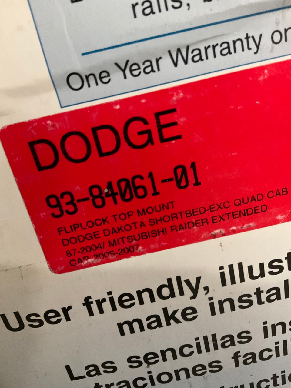 Lebra 93-84061-01 Tonneau Bed Cover For 87-04 Dodge Dakota 6.5 FT SB Reg/Ext Cab