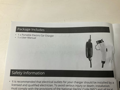 Lectron EVCHARGE6-20 Electric Vehicle Charger; 240V 16 Amp Level 2 EV Charger