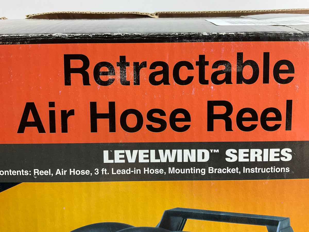 Legacy L8305 Retractable Levelwind Air Hose Reel, 3/8'' X 50'