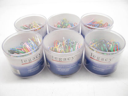 (1200) Legacy LGY60810 Vinyl Coated Jumbo Paper Clips - Assorted Colors