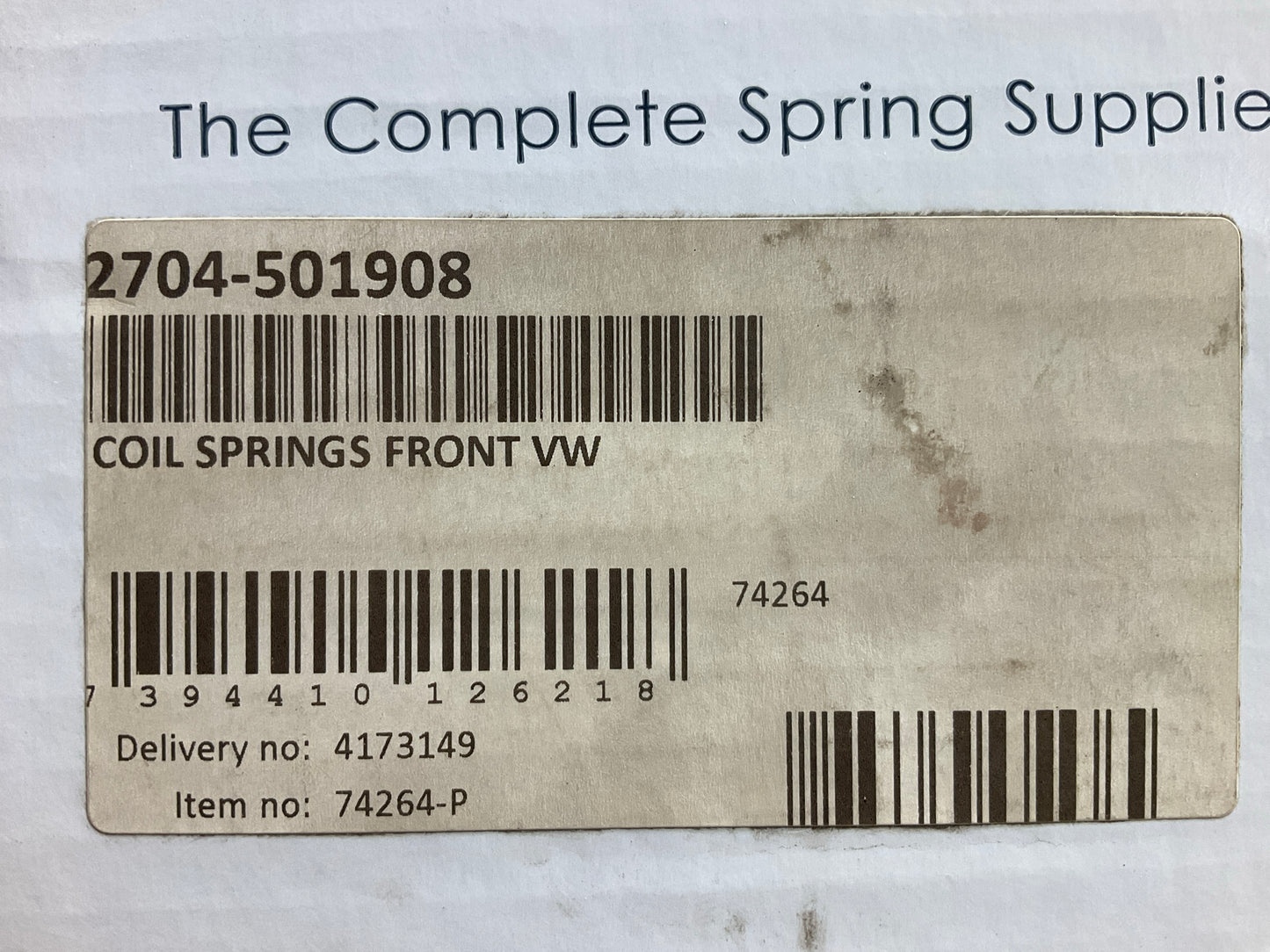 (2) Lesjofors 2704-501908 Front Coil Springs - 1998-2000 VW Passat 1.8L TURBO