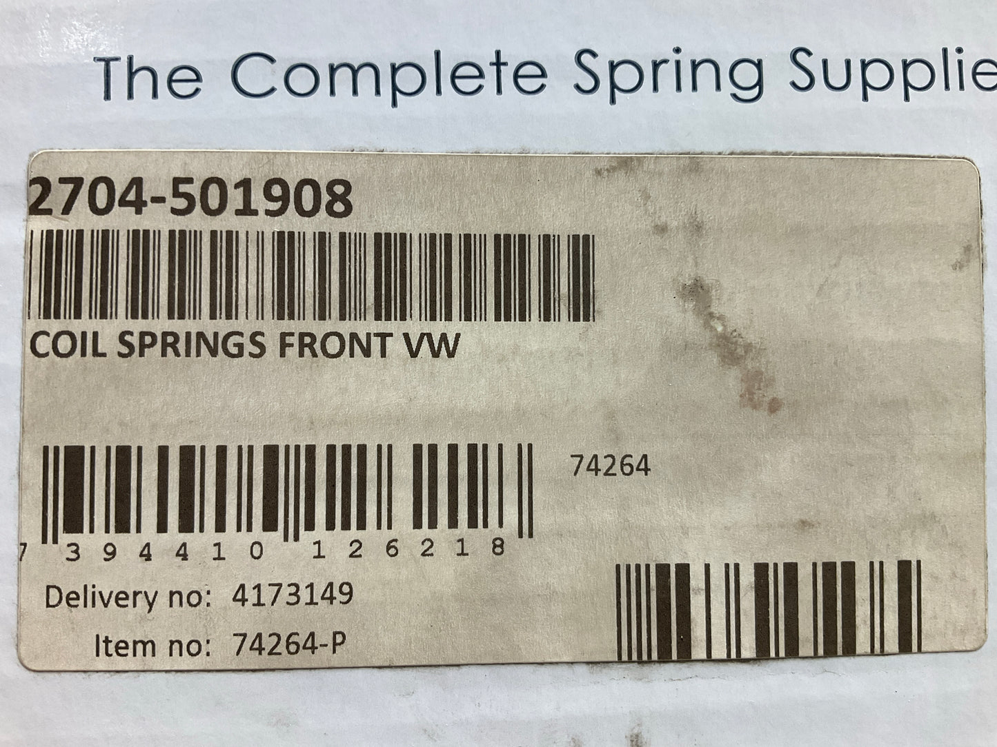 Lesjofors 2704-501908 Front Coil Spring - 1998-2000 VW Passat 1.8L TURBO