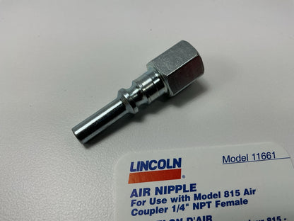 Lincoln 11661 1/4 NPT Female Nipple Air Line Fitting
