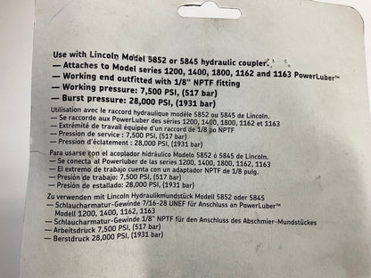 Lincoln 1218 18'' Grease Gun Whip Hose