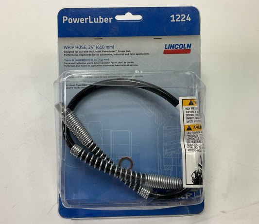 Lincoln 1224 Grease Gun 24'' Whip Hose For Battery Operated PowerLuber Grease Gun