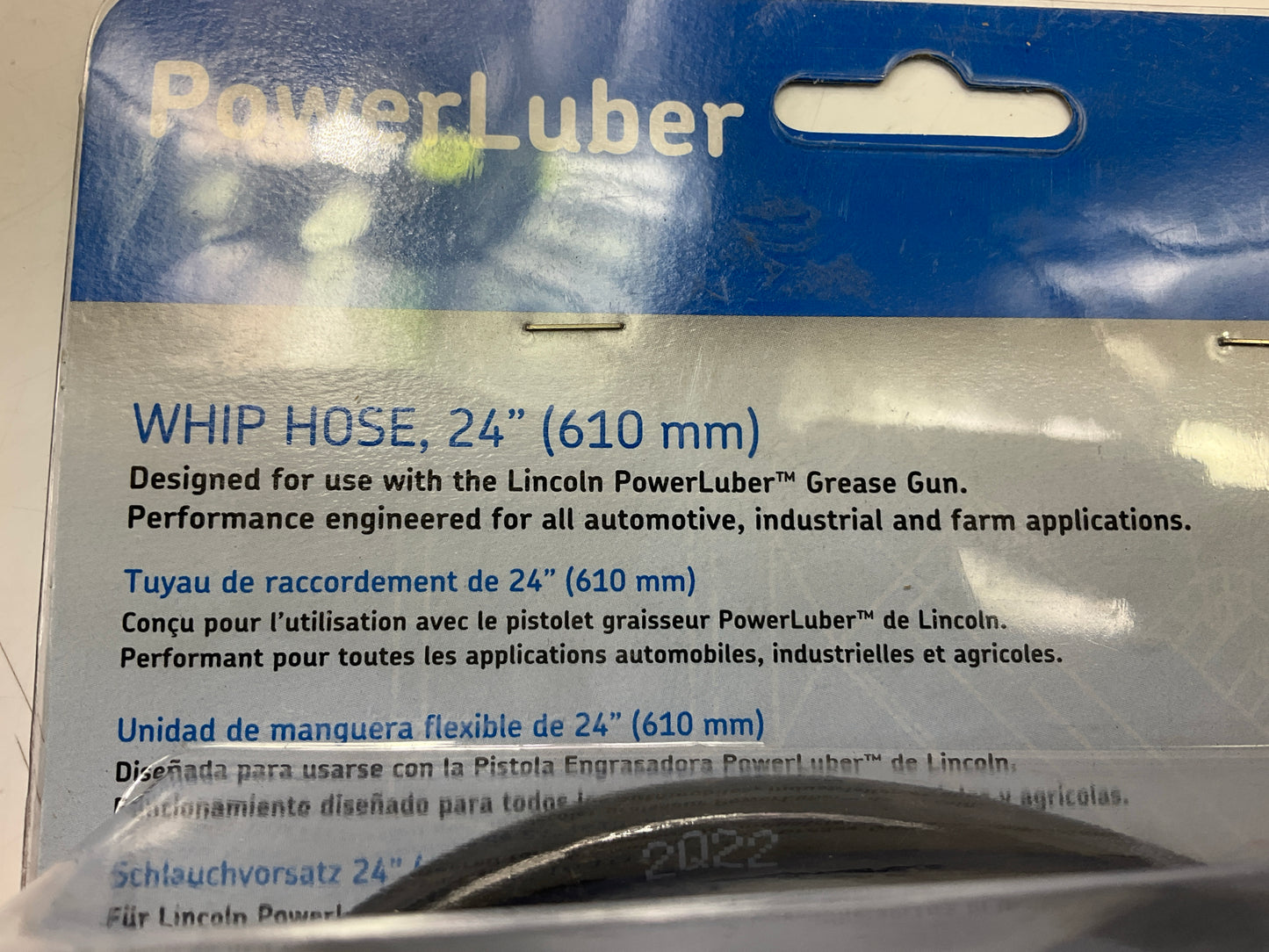 Lincoln 1224 Grease Gun 24'' Whip Hose For Battery Operated PowerLuber Grease Gun