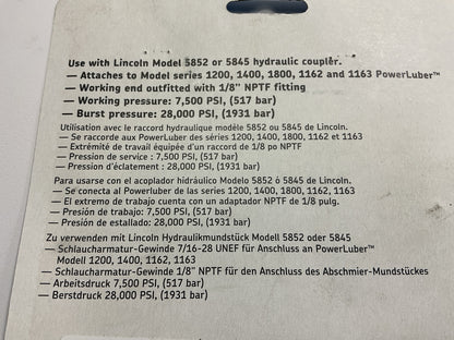 Lincoln 1230 Lubrication 30'' Whip Hose For 12, 18, 20 Volt Cordless Grease Gun