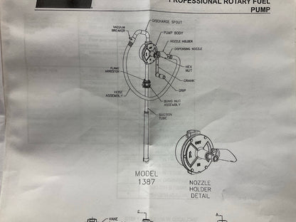 Lincoln 1387 Premium 3-Vane Rotary Fuel Pump With Hose