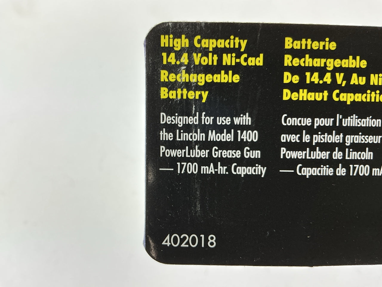 Lincoln 1401 Battery For Lincoln 14.4 Volt PowerLuber Grease Gun