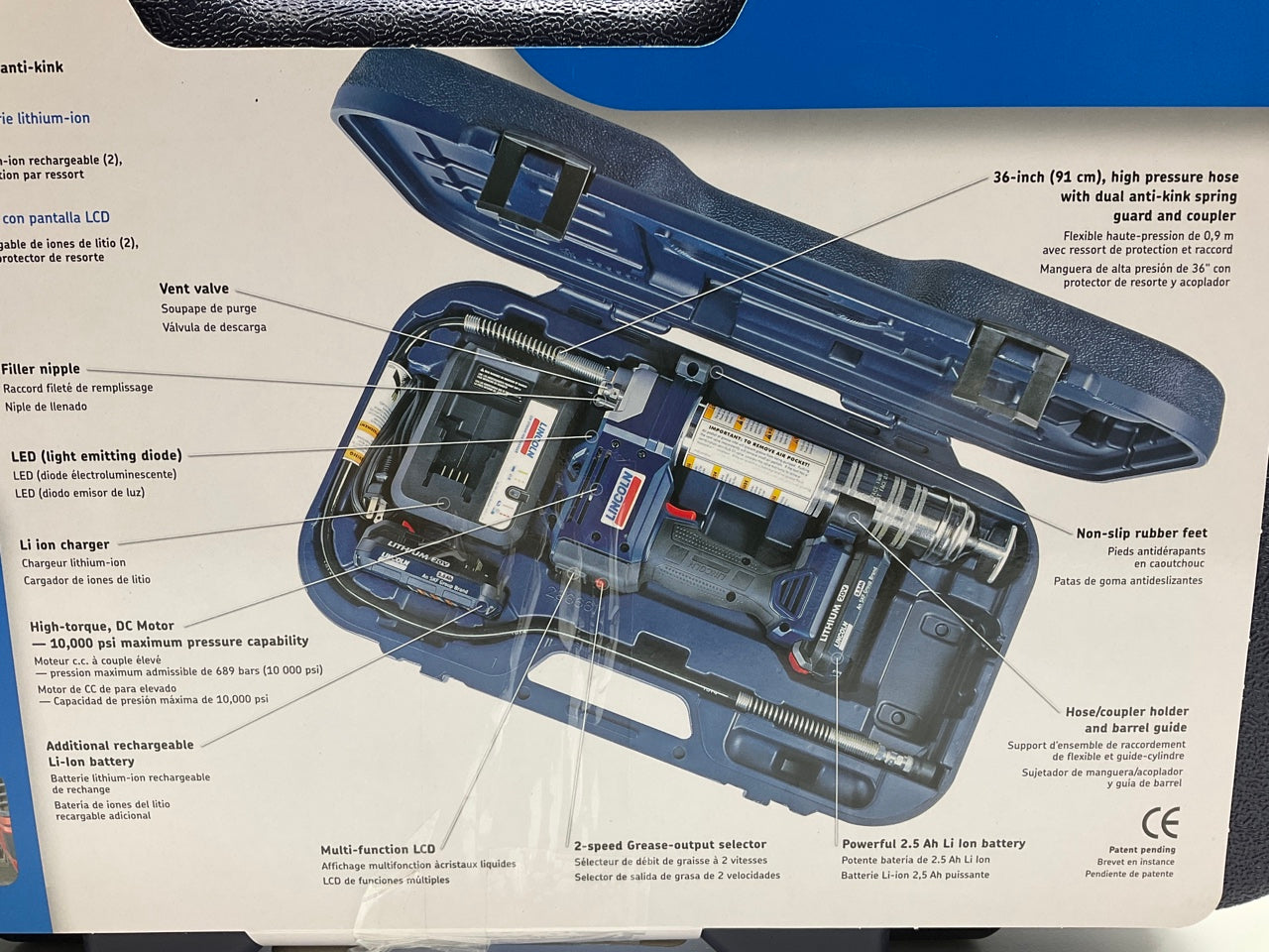 Lincoln 1884 Lithium-Ion PowerLuber 20-Volt Battery-Operated Cordless Grease Gun