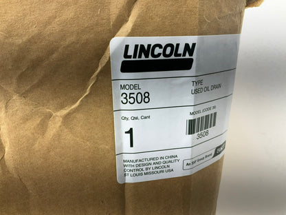 Lincoln 3508 8 Gallon Waste Fluid Drain Tank, 36-65'' Adjustable Funnel Height