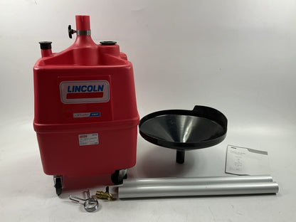 Lincoln Industrial 3518 Portable Waste Oil Catch Drain Tank, Plastic, 18 Galons