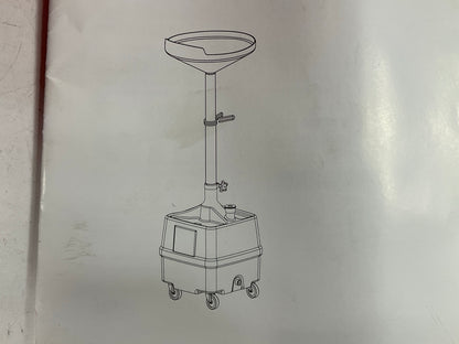 Lincoln Industrial 3518 Portable Waste Oil Catch Drain Tank, Plastic, 18 Galons