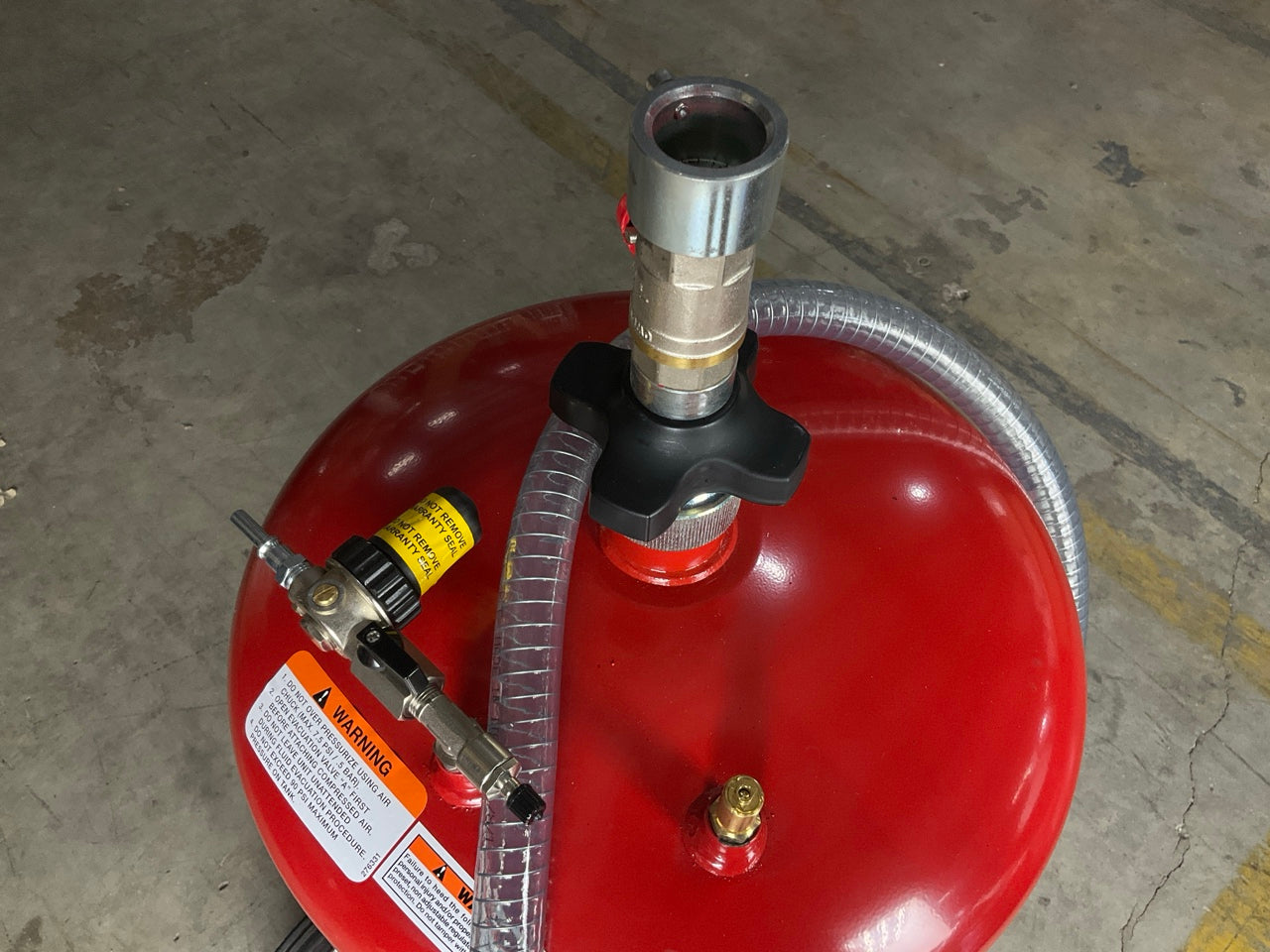 DAMAGED SCREEN - Lincoln 3614 20 Gallon Pressurized Fluid Oil Drain Evac Tank