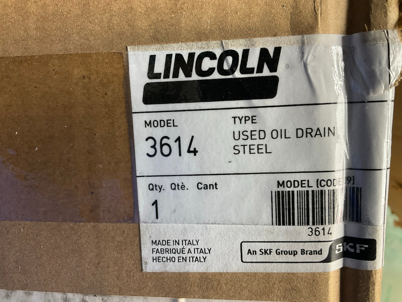 Lincoln 3614 Pneumatic 20 Gallon Pressurized Fluid Oil Drain And Evacuation Tank