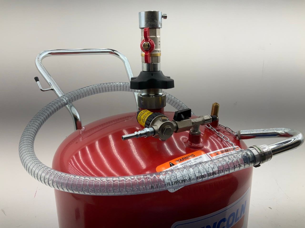 Lincoln 3614 Pneumatic 20 Gallon Pressurized Fluid Oil Drain And Evacuation Tank