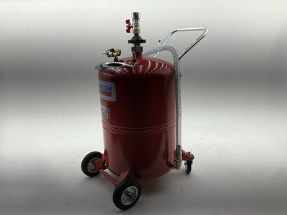 Lincoln 3614 Pneumatic 20 Gallon Pressurized Fluid Oil Drain And Evacuation Tank