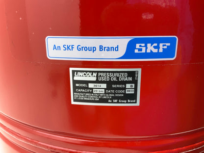 Lincoln 3614 Pneumatic 20 Gallon Pressurized Fluid Oil Drain And Evacuation Tank