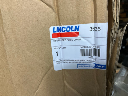 Lincoln 3635 Pneumatic 25 Gallon Pressurized Waste Fluid Drain & Evacuation Tank