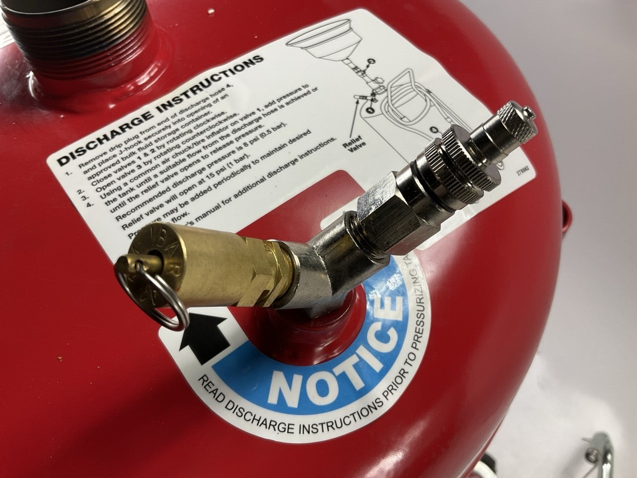 Lincoln 3635 Pneumatic 25 Gallon Pressurized Waste Fluid Drain & Evacuation Tank