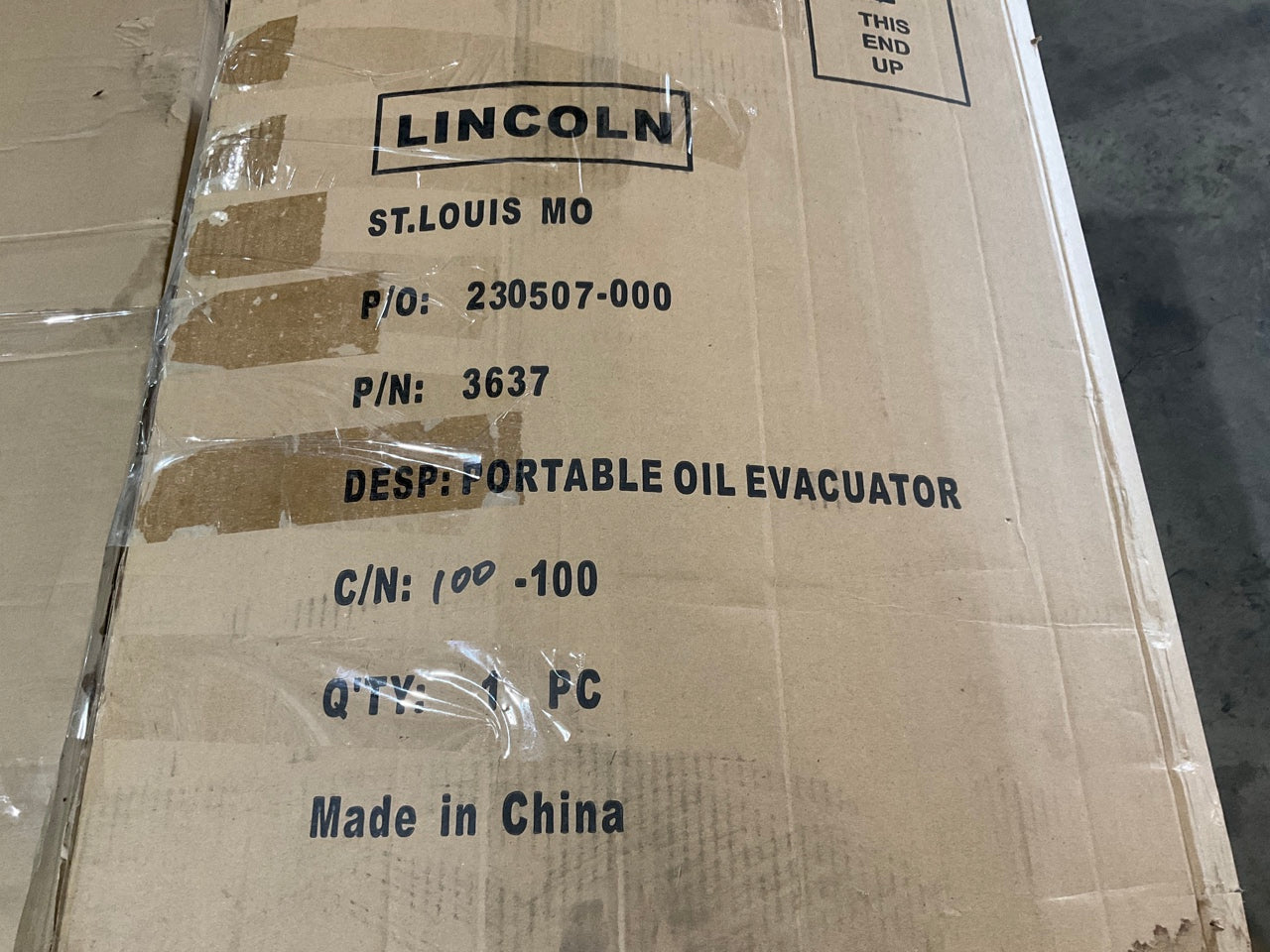 Lincoln 3637 25 Gallon Pneumatic Portable Self-evacuating Fluid Evacuator Tank