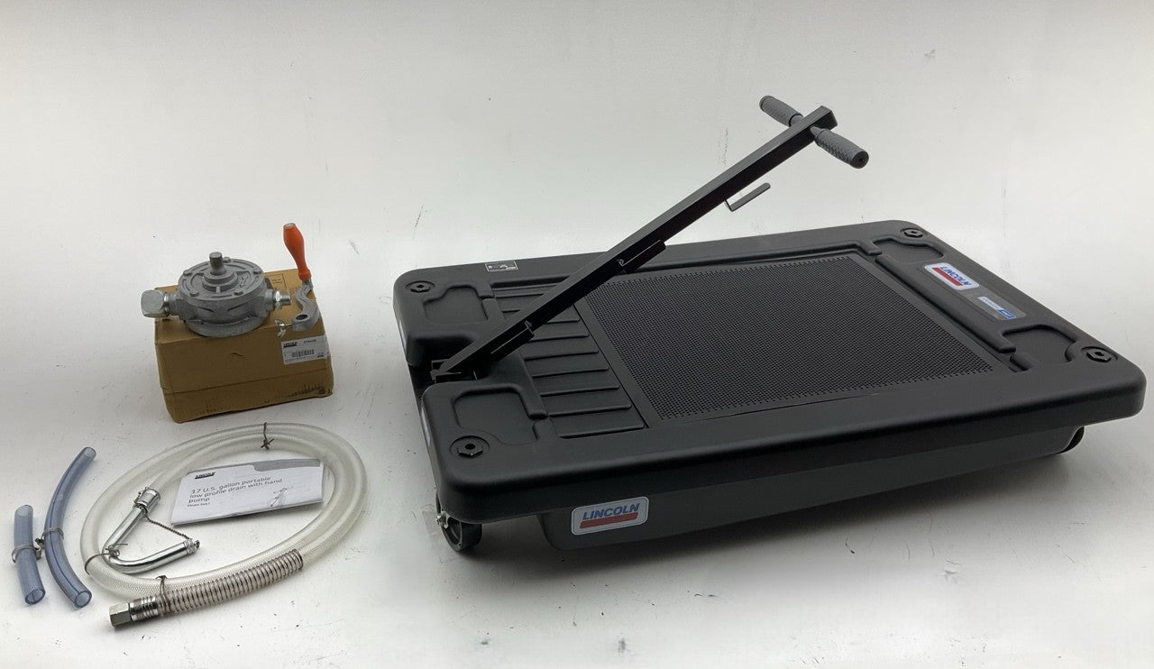 LINCOLN 3667 Low Profile Portable Truck Oil Drain W/ Manual Pump