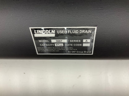 LINCOLN 3667 Low Profile Portable Truck Oil Drain W/ Manual Pump