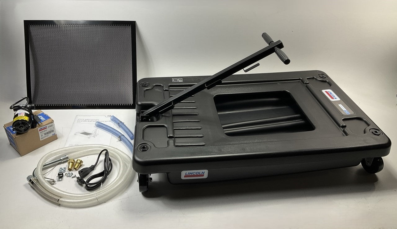 Lincoln 3669 17 Gallon Low Profile Truck Oil Drain, 120V Fluid Evacuation Pump