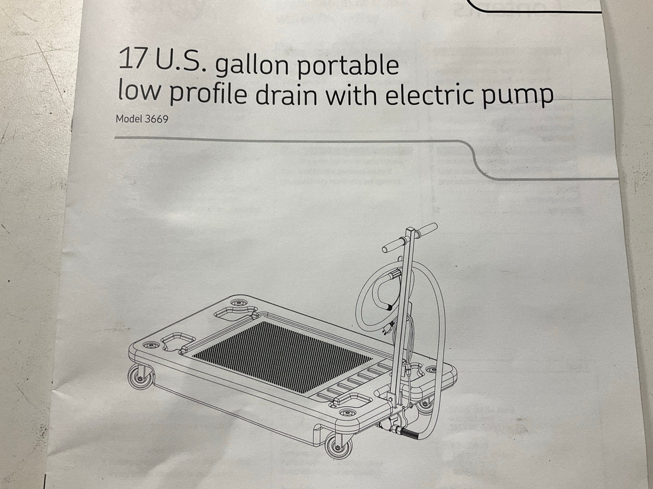 Lincoln 3669 17 Gallon Low Profile Truck Oil Drain, 120V Fluid Evacuation Pump
