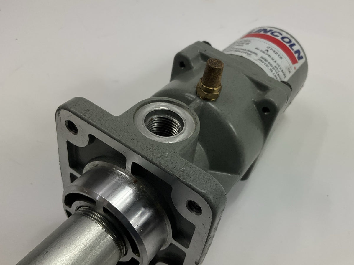 USED Lincoln 4417 Grease Pump Assembly With Dolly, 40 To 1 Ratio, 120 Lb. Drum