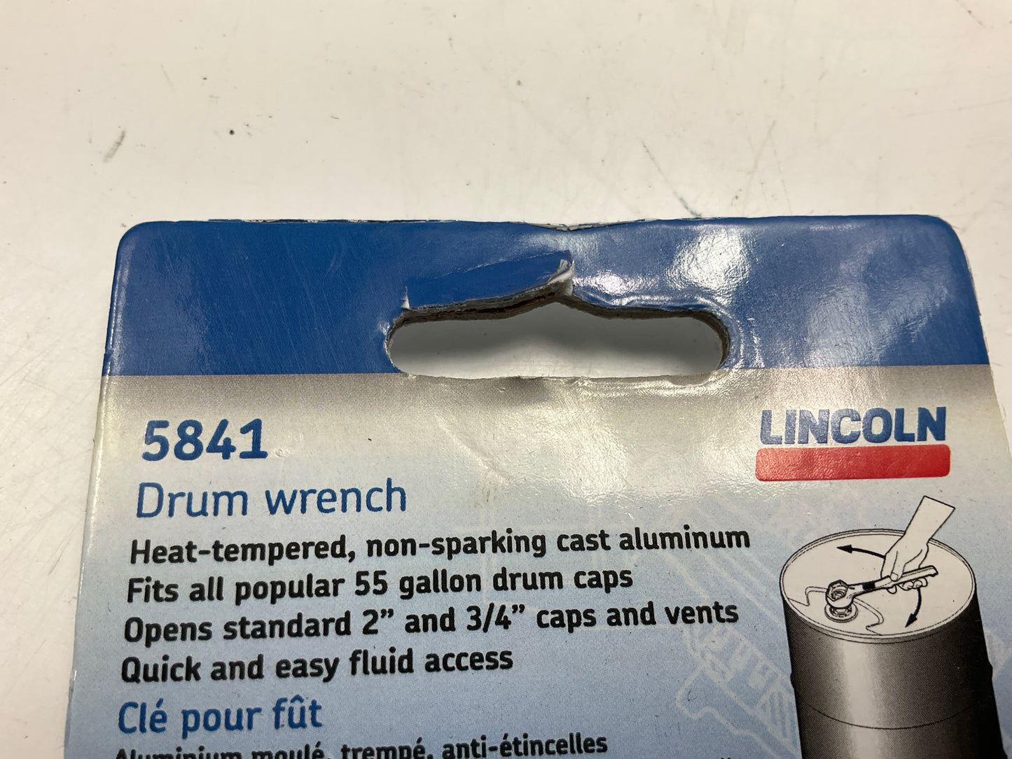 Lincoln 5841 Non-Sparking Aluminum Drum ''Bung'' Wrench For 55 Gallon Drum Caps