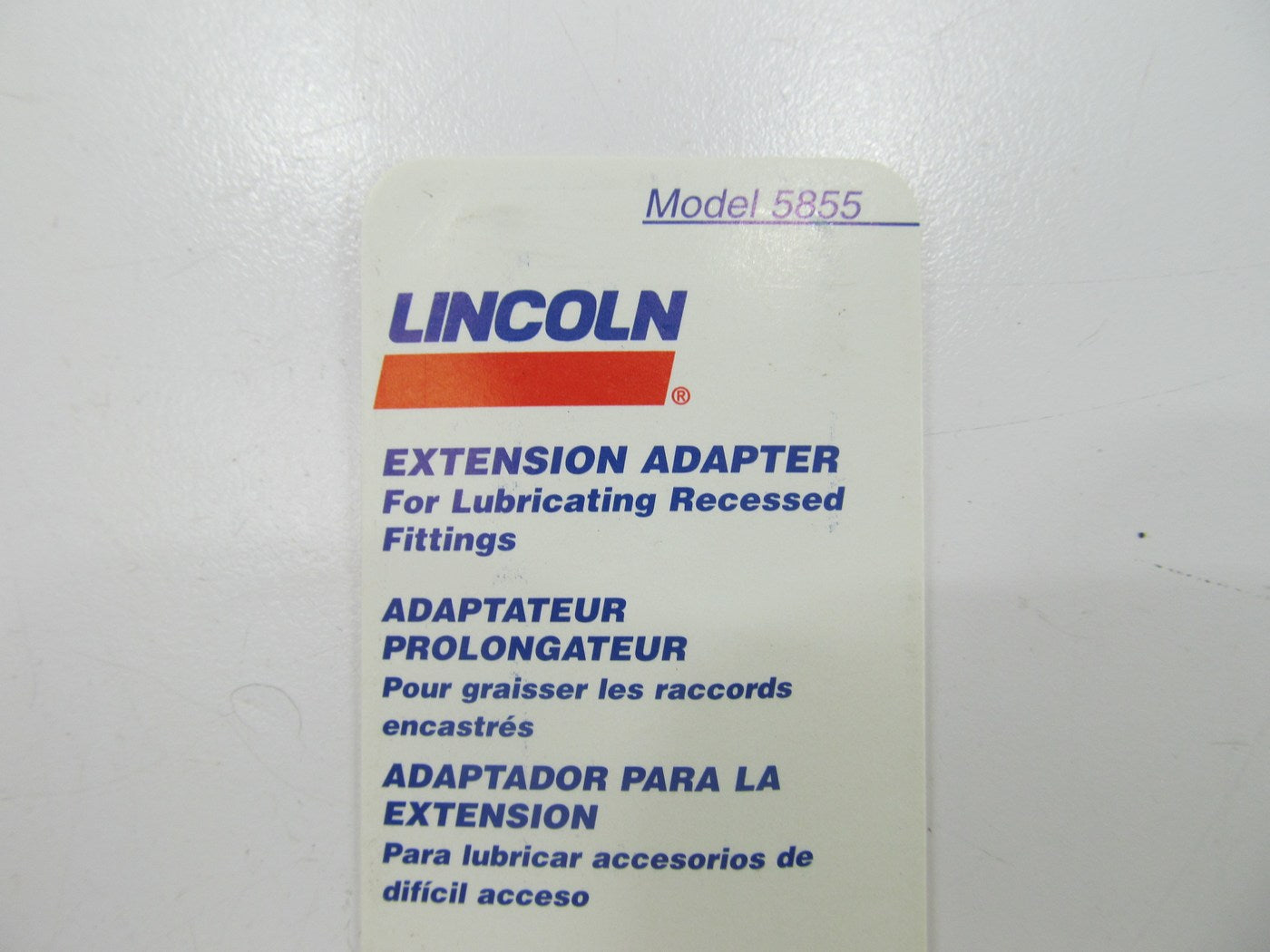 Lincoln 5855 Grease Gun Adapter Extension Nozzle For Use With Recessed Fittings