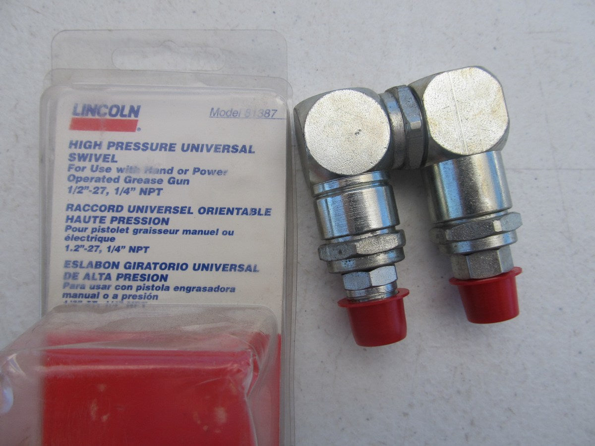 Lincoln 81387 High Pressure Swivel, 1/2''-27 X 1/4'' NPT