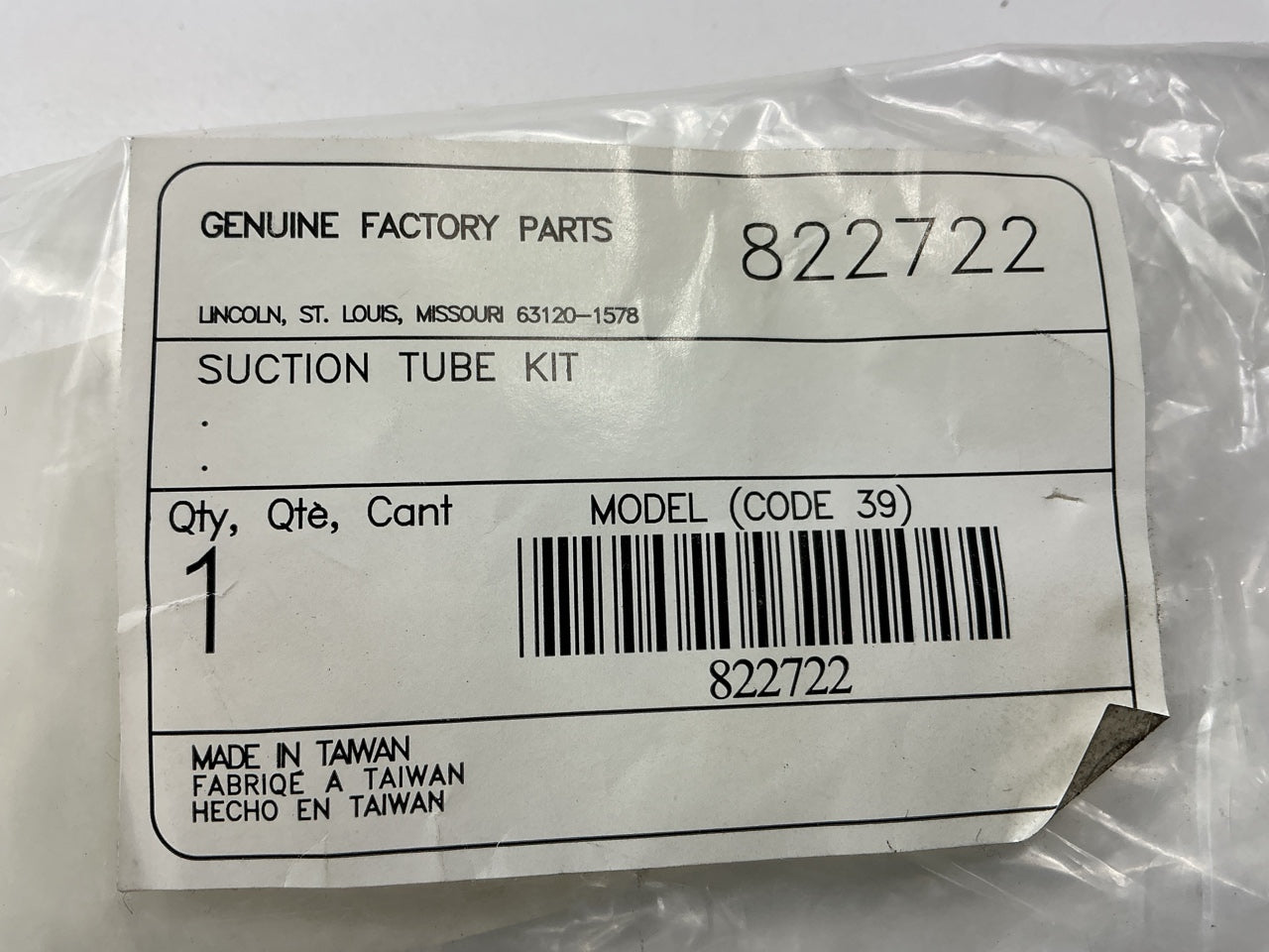 Lincoln Industrial 822722 Mityvac Suction Tube Kit For Mityvac MV7430