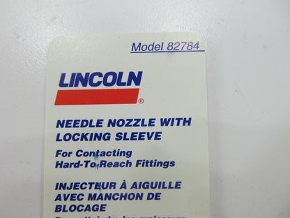 Lincoln 82784 Grease Needle Nozzle With Extension And Locking Sleeve