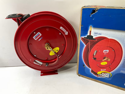 Lincoln 83753 Value Series Air & Water 50' X 1/4'' Retractable Hose Reel, 300 PSI