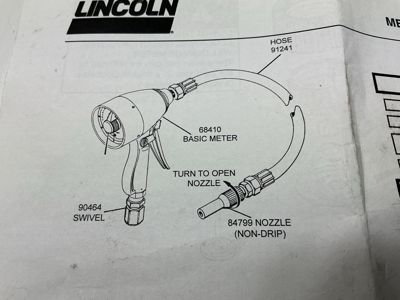Lincoln 877 Mechanical 16 Quart Dispense Meter Control Handle For Oil & ATF
