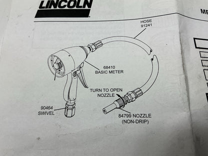 Lincoln 877 Mechanical 16 Quart Dispense Meter Control Handle For Oil & ATF