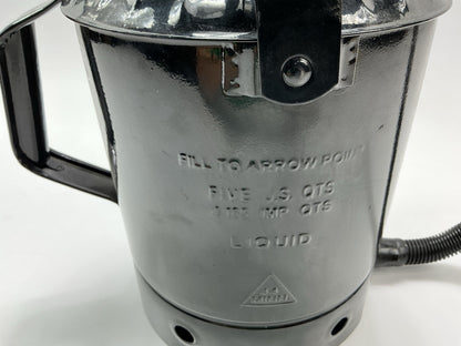 Lincoln G525 5 Quart Metal Fluid Measuring Can, 14'' Flexible Spout