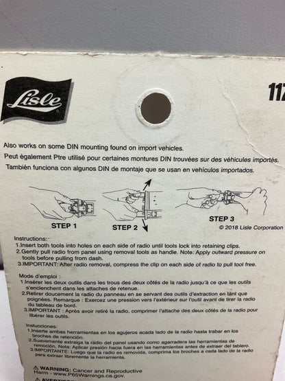 Lisle Tool 11770 Radio Remover Removal Tool For Ford And Imports