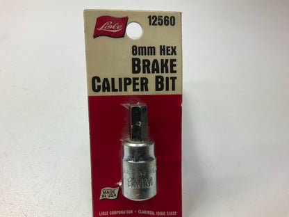 Lisle 12560 Brake Caliper Hex Bit Socket, 3/8'' Drive, 8mm - Made In USA