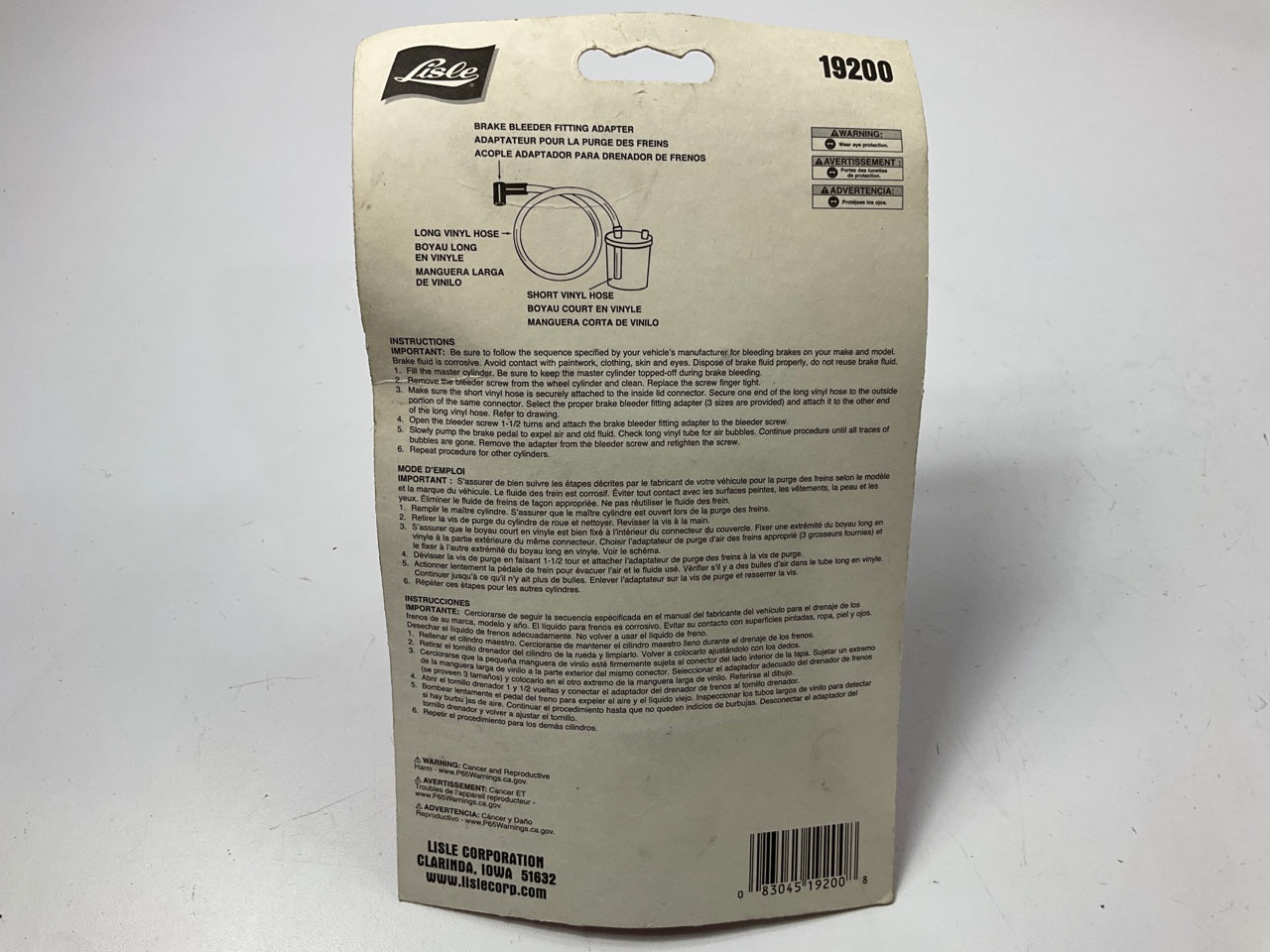 Lisle 19200 Brake Bleeding Kit -  Simple To Use, One Man