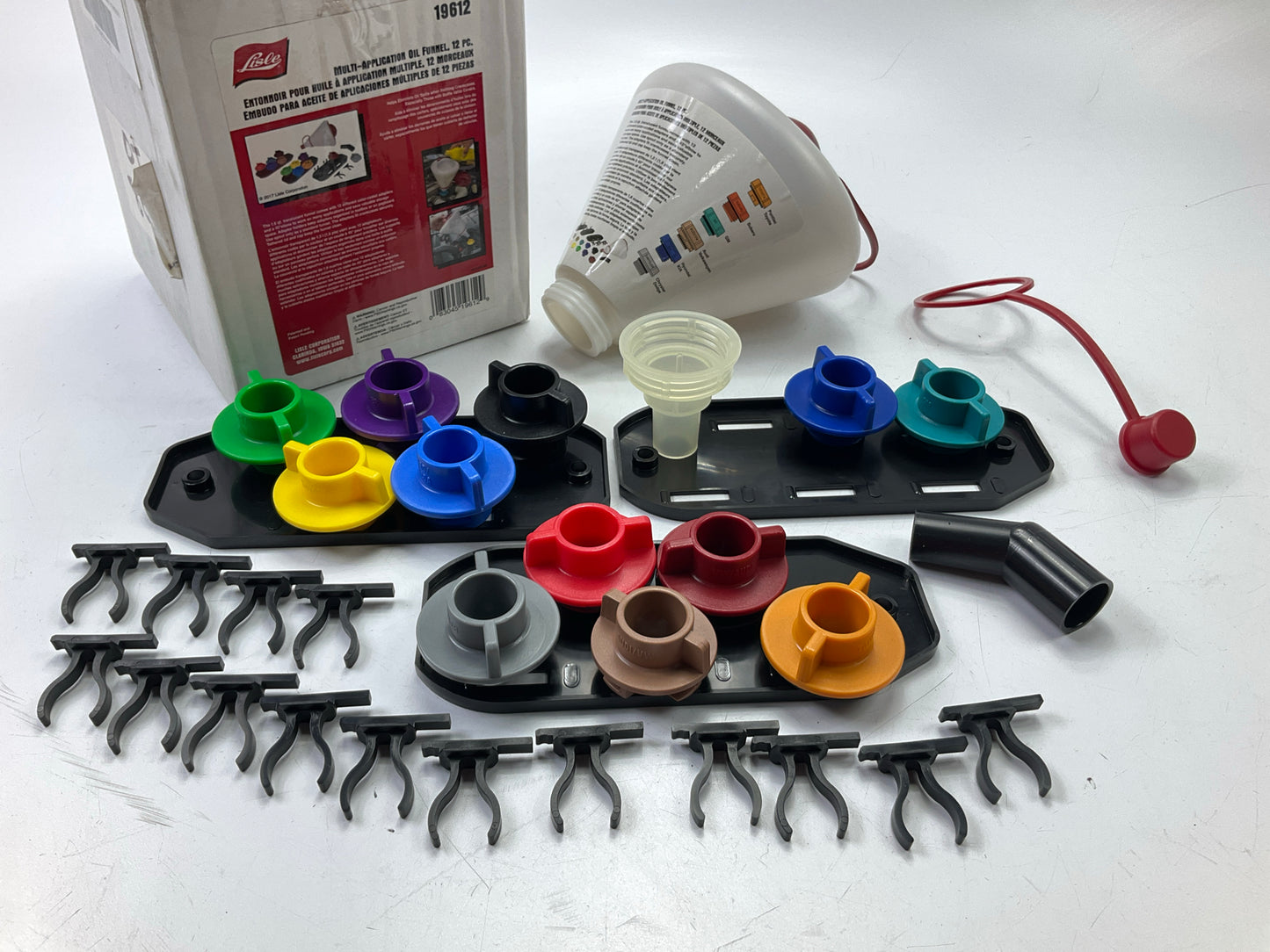 Lisle 19912 Multi-Application Oil Funnel Set, 14 Pc., Green