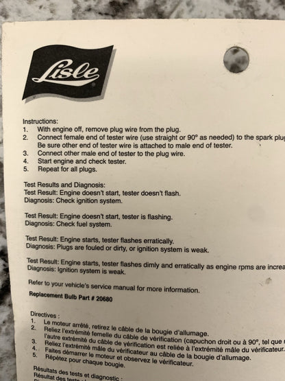 Lisle 20610 Inline Spark Ignition Tester Tool