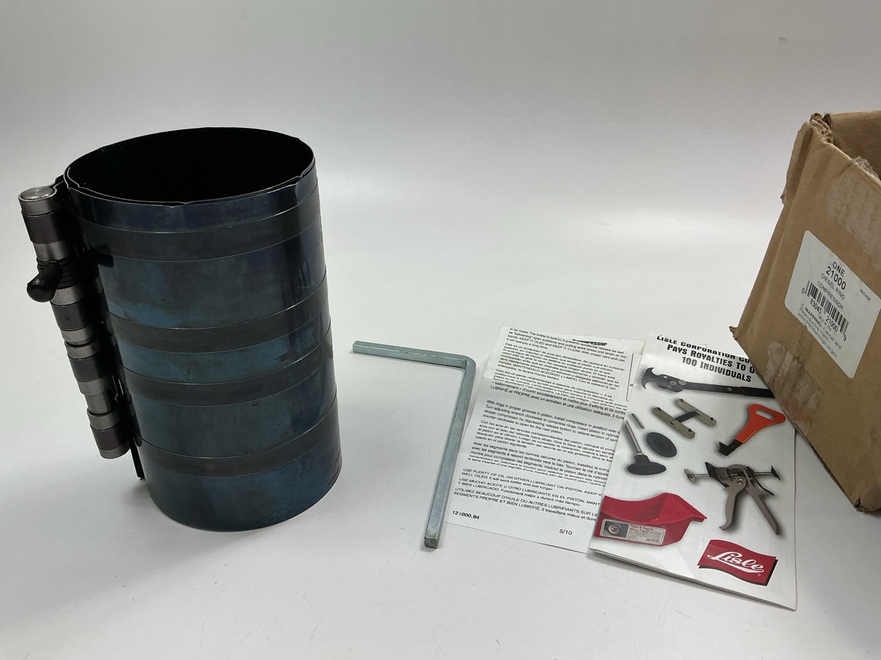 Lisle 21000 3-1/2'' To 7'' Diesel Piston Ring Compressor Tool