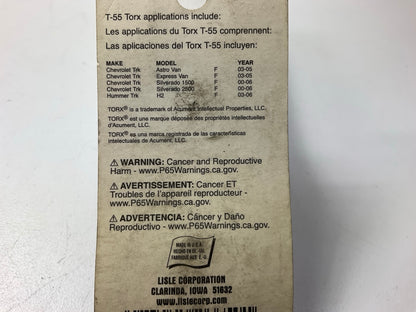Lisle 26650 - 3/8'' Drive T55 Torx Bit Socket, Made In USA