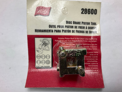 Lisle 28600 Disc Brake Piston Tool, Rotates Piston Back In The Caliper, For Pads