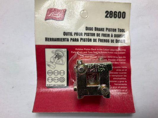 Lisle 28600 Disc Brake Piston Tool, Rotates Piston Back In The Caliper, For Pads